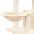 Rascador para gatos con postes de sisal color crema 82