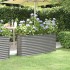 Jardinera arriate acero recubrimiento polvo gris 152x40x68