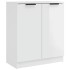 Aparador de madera contrachapada blanco brillante 60x30x70