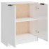 Aparador de madera contrachapada blanco brillante 60x30x70
