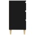 Aparador de madera contrachapada negro 60x35x70