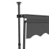 Toldo manual retráctil con LED gris antracita 100