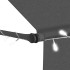 Toldo manual retráctil con LED gris antracita 100