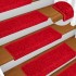 Alfombrillas de escalera 10 unidades rojo 65x21x4