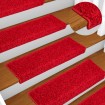 Alfombrillas de escalera 10 unidades rojo 65x21x4 cm