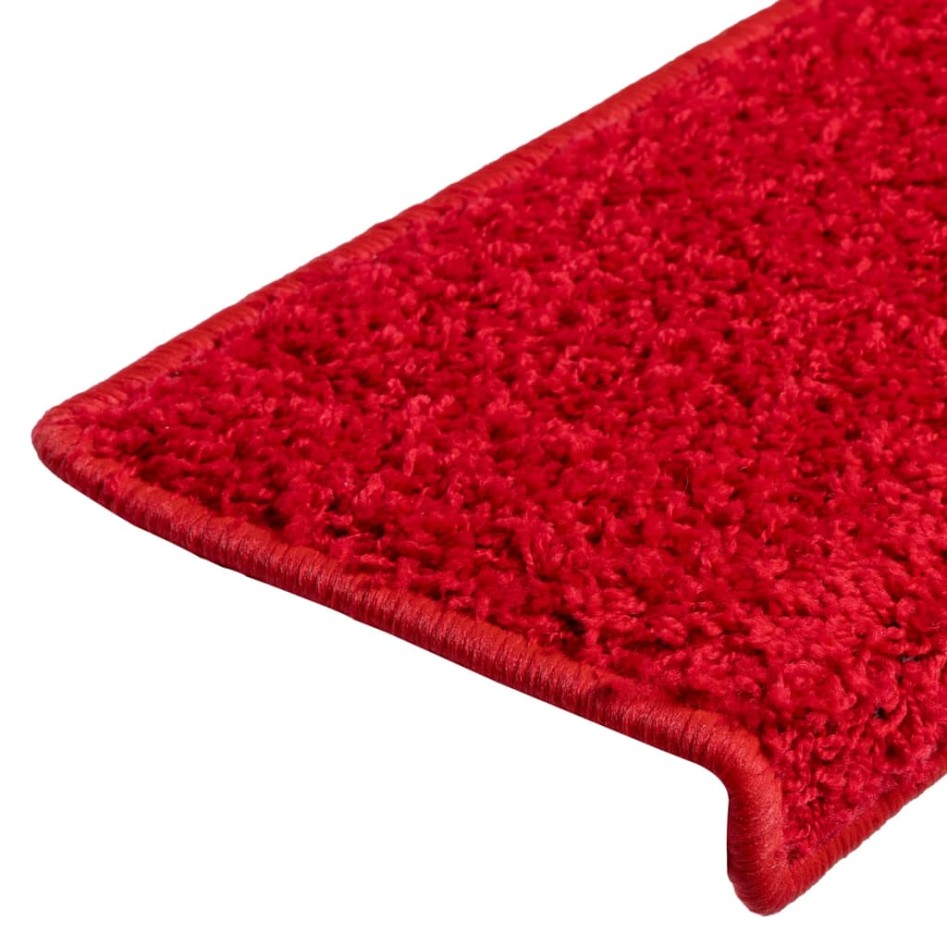 Alfombrillas de escalera 10 unidades rojo 65x21x4
