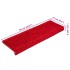 Alfombrillas de escalera 10 unidades rojo 65x21x4