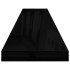 Estantes flotantes pared 4 uds MDF negro brillo 120x23,5x3,8