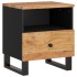 Mesita de noche madera maciza acacia y madera