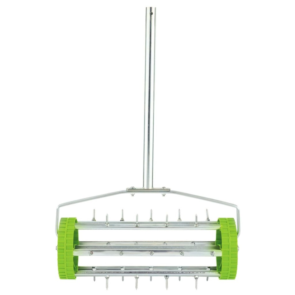 Draper Tools Aireador de césped de rodillo con pinchos verde 450