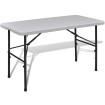 Mesa de jardín plegable 122 cm HDPE blanco