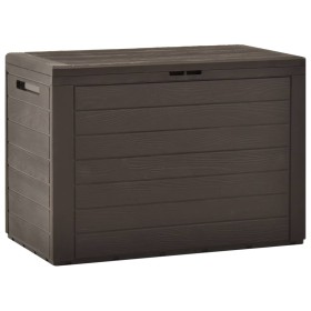 Caja de almacenamiento de jardín marrón 78x44x55
