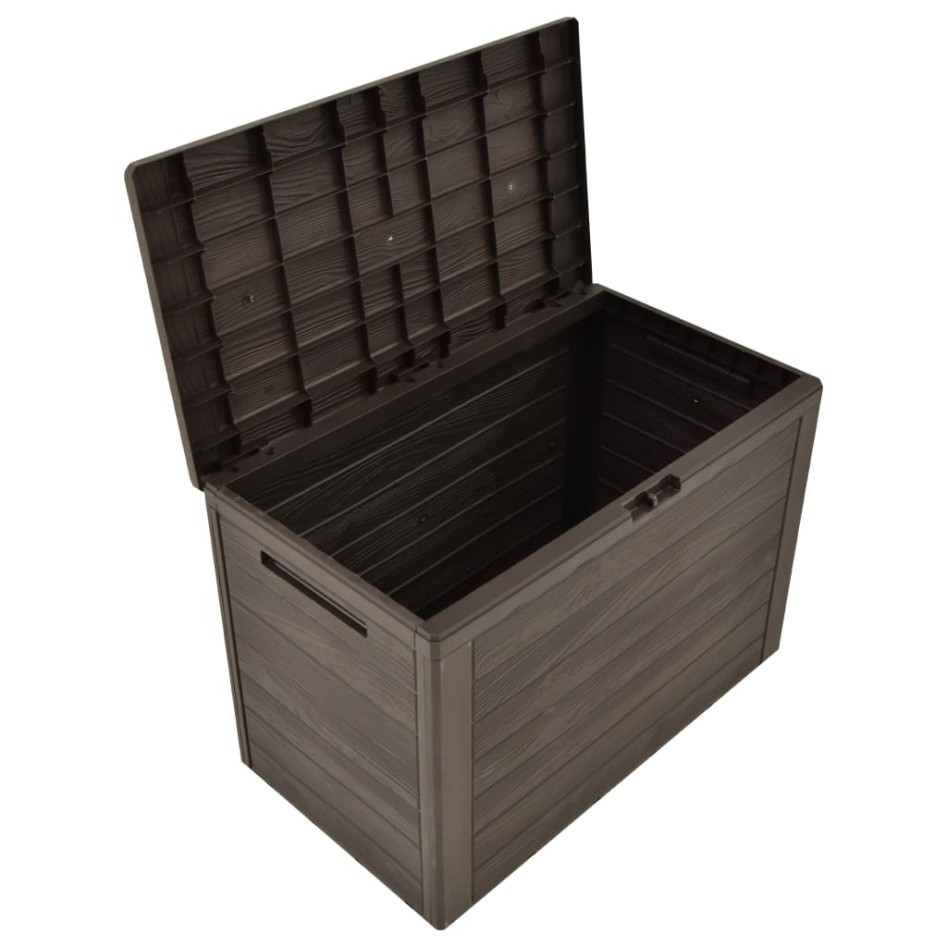 Caja de almacenamiento de jardín marrón 78x44x55
