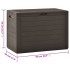Caja de almacenamiento de jardín marrón 78x44x55