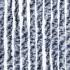 Cortina mosquitera chenilla azul blanco y plateado 90x220