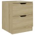 Mesita de noche madera de ingeniería roble Sonoma 40x40x50