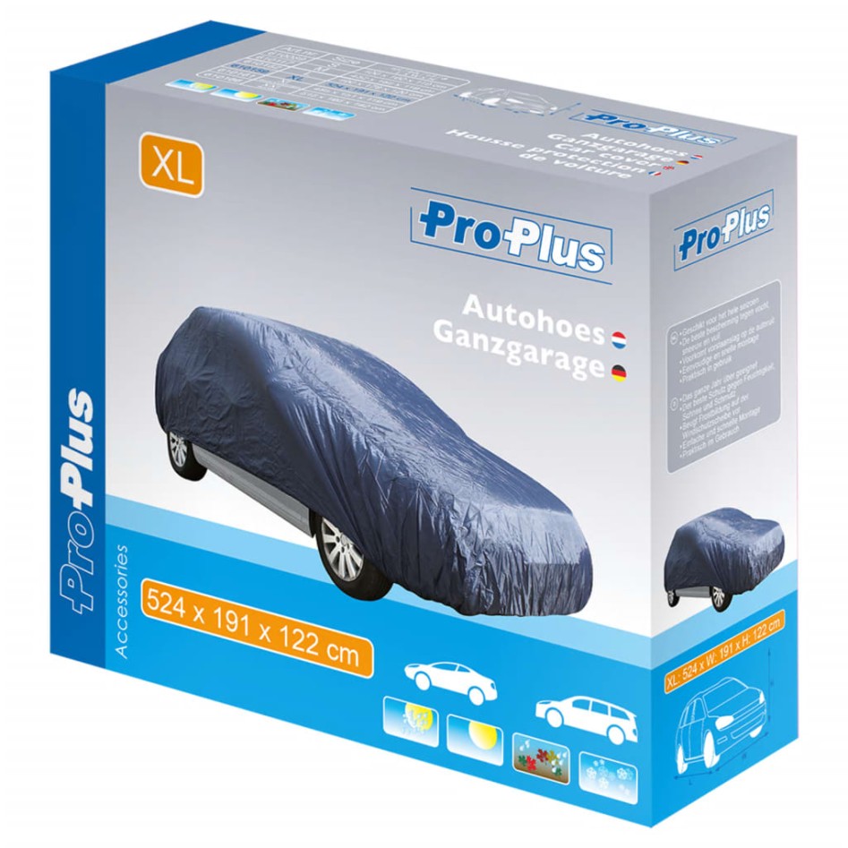 ProPlus Funda cubierta para coche XL 524x191x122 cm azul