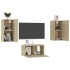 Juego de muebles de salón 3 piezas roble