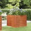 Arriate oxidado de acero corten 100x100x77 cm