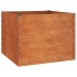 Arriate oxidado de acero corten 100x100x77