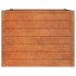 Arriate oxidado de acero corten 100x100x77