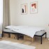 Estructura de cama sin colchón metal negro 90x200