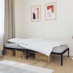 Estructura de cama sin colchón metal negro 90x200 cm