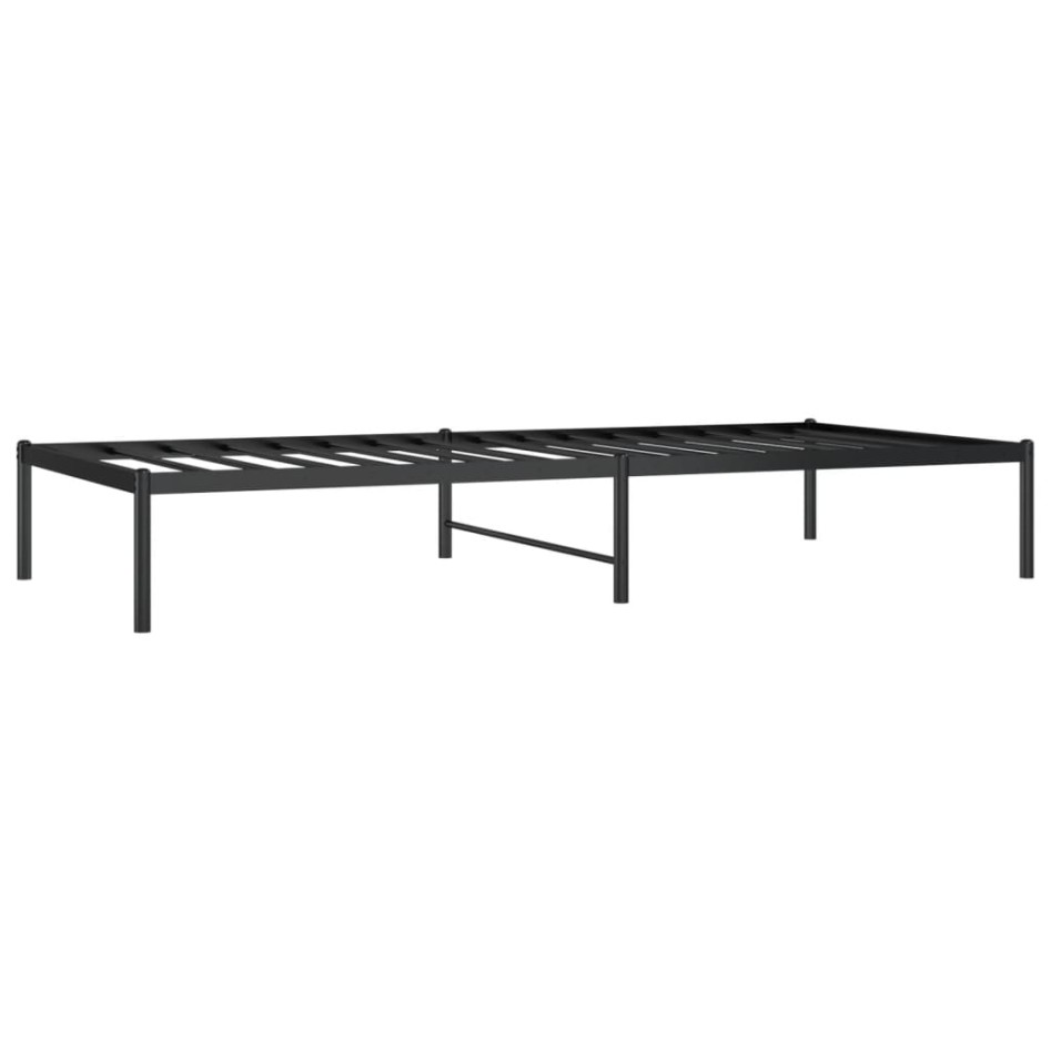 Estructura de cama sin colchón metal negro 90x200