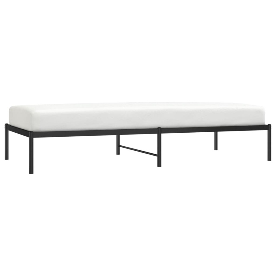 Estructura de cama sin colchón metal negro 90x200