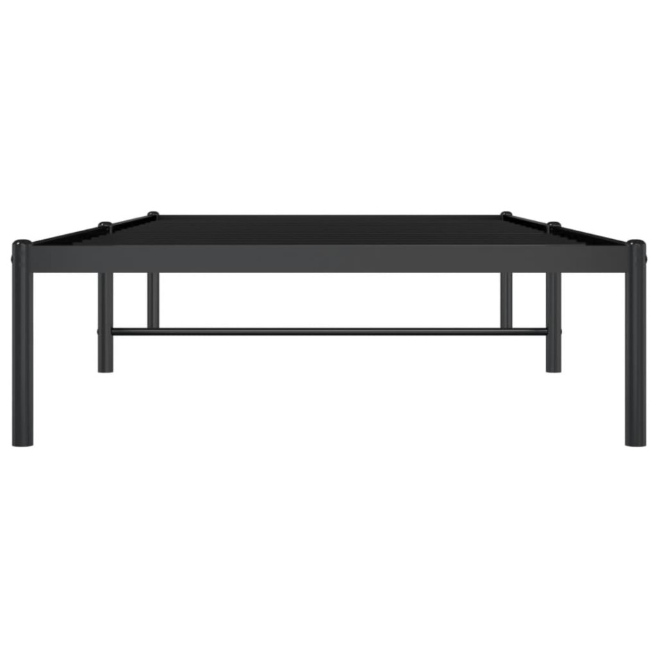 Estructura de cama sin colchón metal negro 90x200