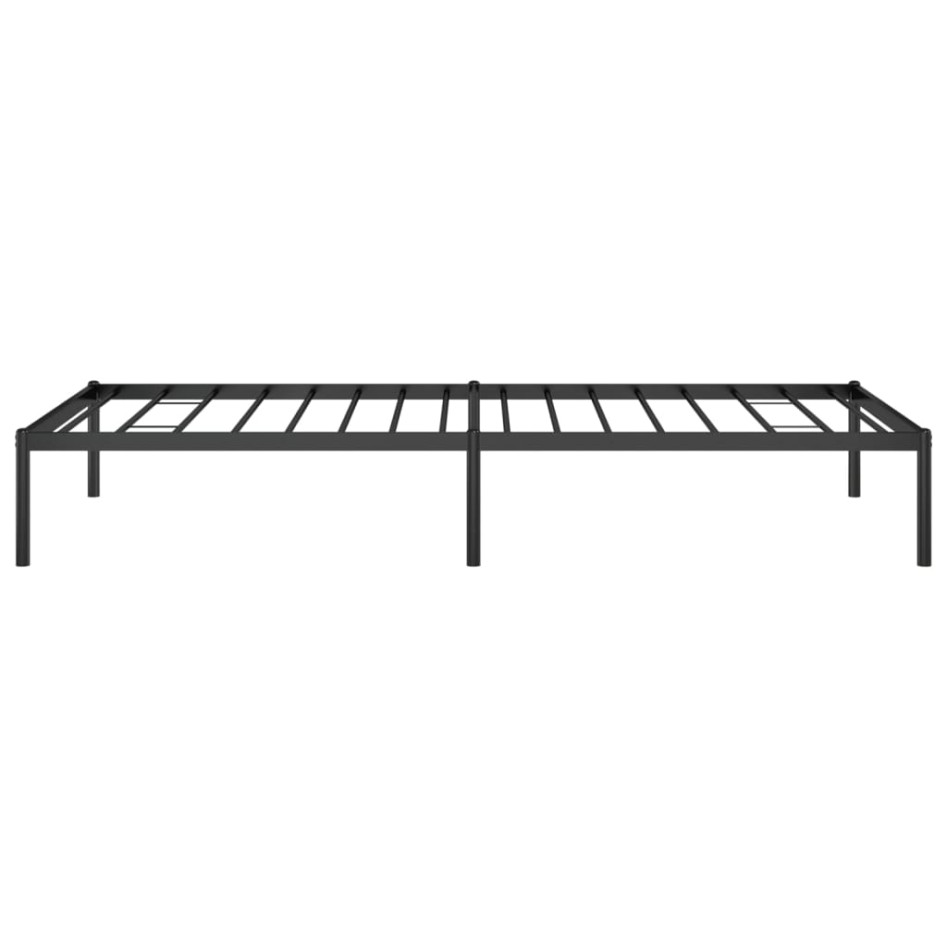 Estructura de cama sin colchón metal negro 90x200