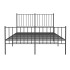 Estructura cama sin colchón con estribo metal negro 120x190