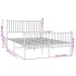 Estructura cama sin colchón con estribo metal negro 120x190