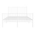 Estructura cama sin colchón con estribo metal blanco 140x190