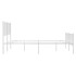 Estructura cama sin colchón con estribo metal blanco 140x190