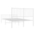 Estructura cama sin colchón con estribo metal blanco 140x190