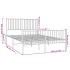 Estructura cama sin colchón con estribo metal blanco 140x190