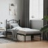 Estructura cama sin colchón con cabecero metal negro 90x190