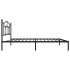 Estructura cama sin colchón con cabecero metal negro 90x190