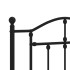 Estructura cama sin colchón con cabecero metal negro 90x190