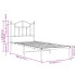 Estructura cama sin colchón con cabecero metal negro 90x190