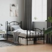 Estructura cama sin colchón con estribo metal negro 90x200 cm