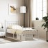 Estructura cama sin colchón con estribo metal blanco 80x200