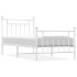 Estructura cama sin colchón con estribo metal blanco 80x200