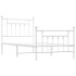 Estructura cama sin colchón con estribo metal blanco 80x200