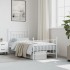 Estructura cama sin colchón con estribo metal blanco 80x200