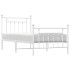 Estructura cama sin colchón con estribo metal blanco 80x200