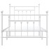 Estructura cama sin colchón con estribo metal blanco 80x200