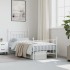 Estructura cama sin colchón con estribo metal blanco 90x200