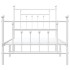 Estructura cama sin colchón con estribo metal blanco 90x200